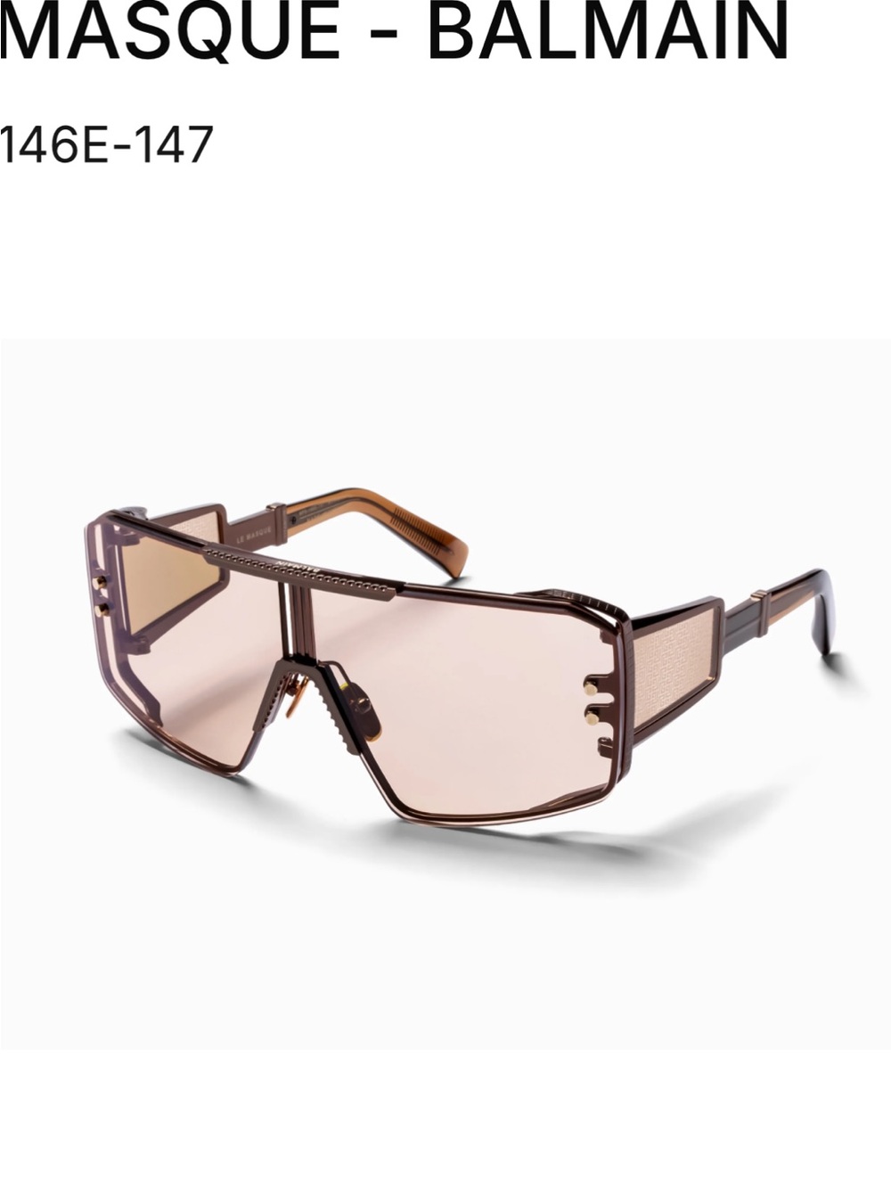 Balmain Masque Shield Sunglasses in Brown